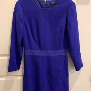 J.CREW BLUE Long Sleeve Wool Dress - Size 6
